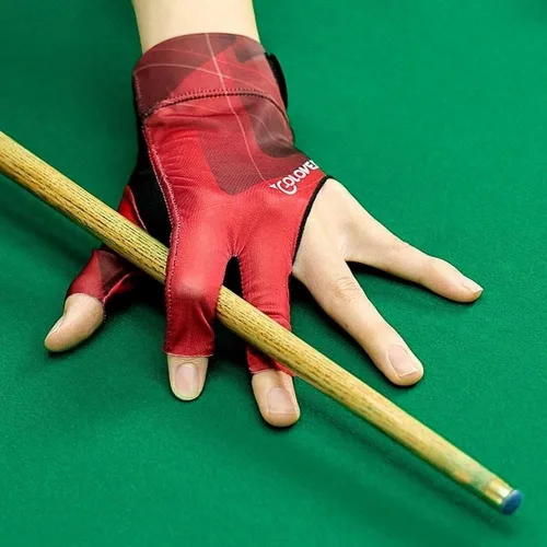 Vista 3 de Gofidin 2 guantes de piscina transpirables, de elastano, para mano izquierda, tres dedos, accesorios de entrenamiento de billar