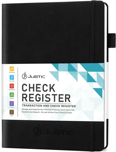 Vista 9 de JUBTIC Registros de cheques A5 para chequera personal, registros de transacciones de contabilidad para pequeñas empresas. Rastrea pagos, finanzas