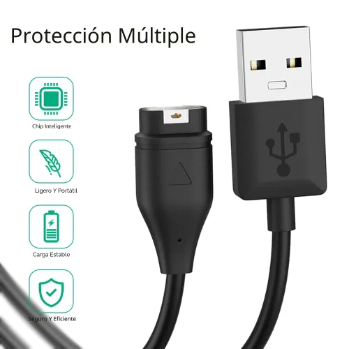 Vista 3 de AWINNER Compatible con el cable cargador Garmin Watch (paquete de 2)