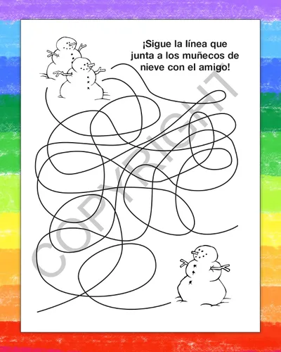 Vista 6 de ZOCO - Diversión navideña (versión en español) - Libros para colorear personalizados (paquete de 25 unidades, con crayones) - Unas Vacaciones
