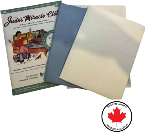 Vista 3 de Jude's Miracle Cloth Paquete de 2 Blanco/Azul JMC2PK