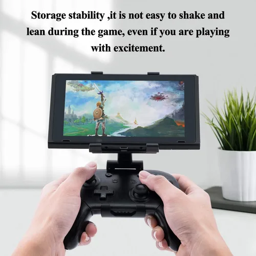 Vista 7 de Wigearss Clip de montaje para controlador N Switch Pro Clip de abrazadera Soporte de montaje ángulo ajustable para juegos para n-Switch Pro