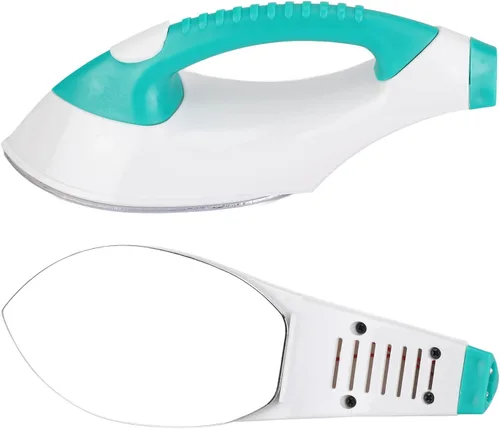 Vista 7 de Keenso Mini plancha eléctrica portátil ABS, plancha de ropa de mano para viajes de dormitorio, enchufe ligero de EE. UU