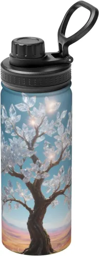 Vista 12 de Green tractor Insulated Stainless Steel Kettle Print Funny Water Bottle Insulated Ideal for Sports and Travel