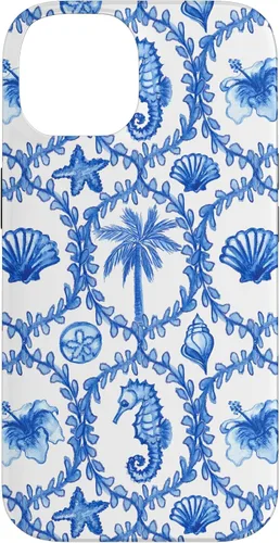 Vista 4 de Funda con estampado hawaiano para iPhone 16, nieta costera, niña de coco