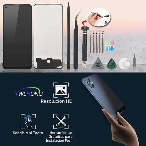 Vista 7 de Reemplazo de pantalla para OnePlus Nord N20 5G pantalla LCD táctil digitalizador Asamblea con kit (negro)