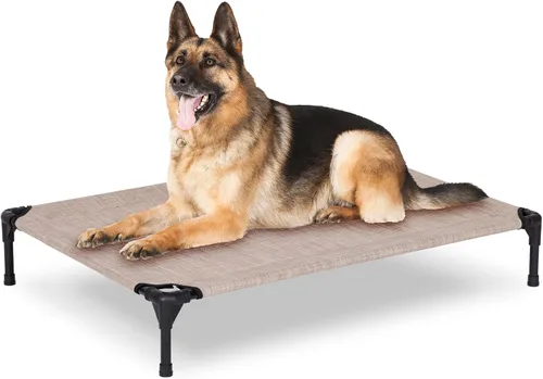 Vista 12 de Cama Elevada para Perros para Exteriores, Catre Elevado para Perros Medianos con Malla Lavable, Cuna Refrescante para Mascotas a Prueba de Mordidas