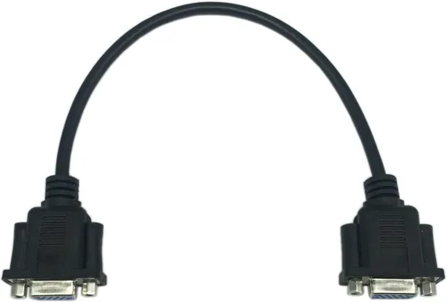 Vista 7 de CERRXIAN 1 pie VGA SVGA 15 Pin HD15 hembra a hembra cambiador de género adaptador de extensión Video Monitor Cable para PC portátil TV Porjector (ff)