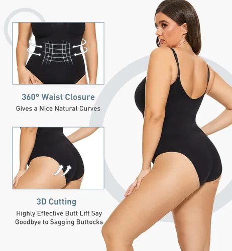 Vista 4 de Wizshapor Body moldeador de cuerpo completo para mujer, con control de abdomen, sin costuras