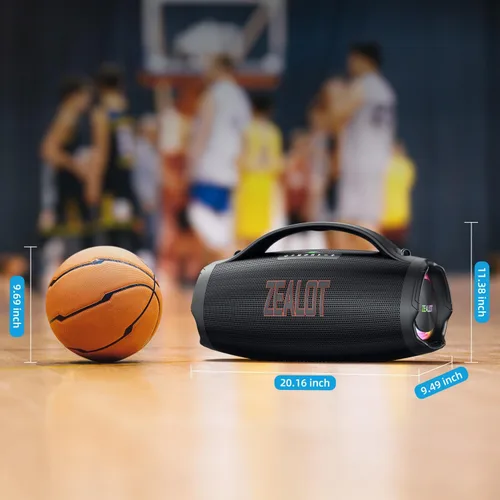 Vista 7 de ZEALOT Altavoz Bluetooth con subwoofer, altavoz inalámbrico fuerte con graves masivos, altavoces estéreo fuerte, 160 W RMS/200 W pico, IPX6