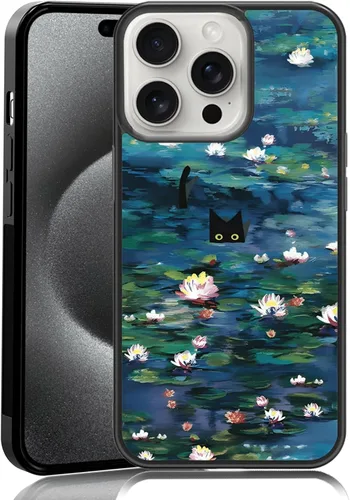 Vista 24 de Elegante funda de teléfono con diseño de gato Marie compatible con iPhone 11, funda de encaje dorado para iPhone, a prueba de golpes, rosa fucsia