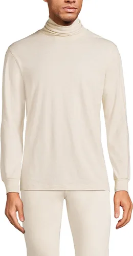 Vista 10 de Lands' End - Camisa de cuello alto Super-T de mezcla de algodón para hombre Negro