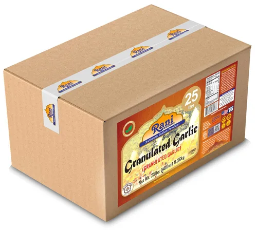 Vista 8 de Ajo granulado Rani (ajo molido grueso) 400 onzas (25 libras) caja a granel de 25.0 lbs ~ Todo natural Apto para gluten Vegano Sin OMG Kosher