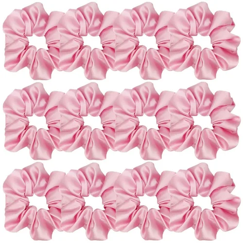 Vista 8 de 12 ligas suaves de seda satinada para el cabello, bandas de moda, lazos elásticos, soportes para cola de caballo, accesorios para mujeres y niñas