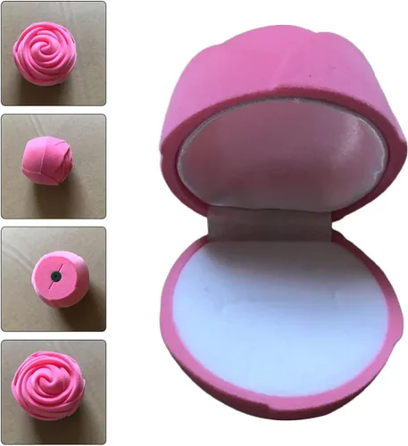 Vista 7 de 3pcs Ear Single Small Ring Shape Rose Jewelry Earing Party Simulate Earring Engagement Wedding Antique Cases for Storage Flower Stud Holder Display