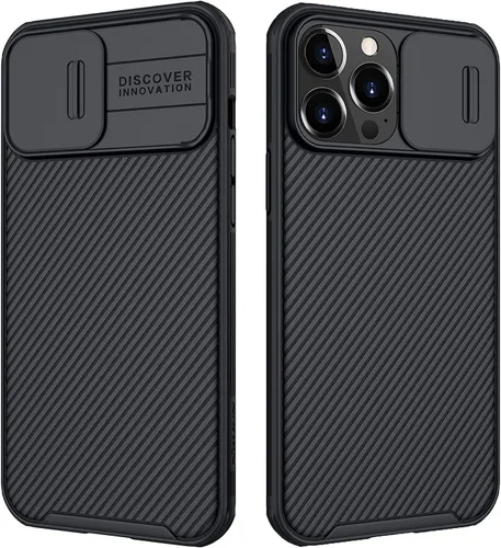 Vista 8 de Mangix Funda para iPhone 13 con Cubierta de Cámara, Ajuste Delgado Funda Protectora de Policarbonato Resistente a Golpes con Cubierta Deslizante