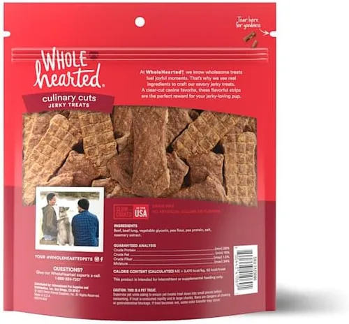 Vista 2 de WholeHearted by Petco Culinary Cuts Receta de carne seca para perros golosinas de 16 onzas