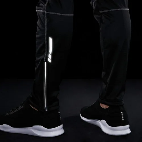 Vista 8 de TSLA Pantalones de ciclismo térmicos resistentes al viento para hombre, con forro polar, pantalones de ciclismo para exteriores, pantalones