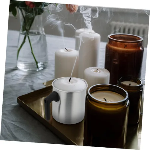 Vista 6 de Healifty Candle Making - Olla para fundir cera de vela de 41 onzas, jarra de vertido de velas de acero inoxidable, olla para derretir chocolate