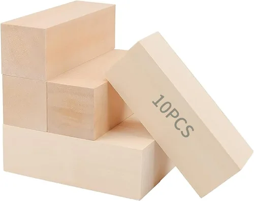 Vista 8 de ZOENHOU 6 bloques de tallado de madera de tilo de 12 x 2 x 2 pulgadas, espacios en blanco de madera suave sin terminar para manualidades