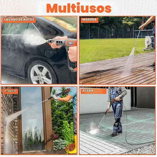 Vista 8 de FIXFANS Kit de pistola y manguera de lavado a presión, manguera de lavado