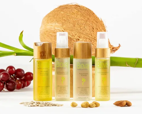 Vista 6 de BIOVAJ Hidratante antienvejecimiento, hidratante facial natural, cuidado de la piel vegano, base de maquillaje, cuidado de la piel natural, súper
