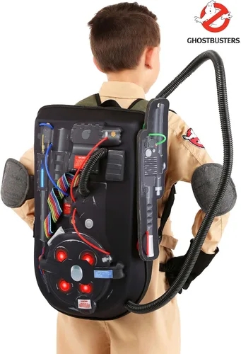 Vista 2 de Fun Costumes Ghostbusters Cosplay Proton Pack con varita para niños estándar