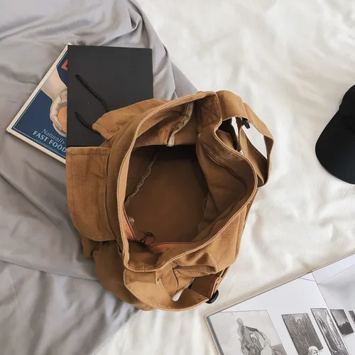 Vista 4 de Bolso bandolera grande de lona para mujeres y hombres, bolso de mano tipo mensajero para laptop, trabajo, universidad, viajes
