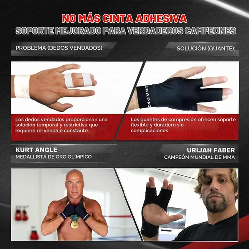 Vista 3 de Grappz Guantes de compresión para el dedo medio, alternativa a férula