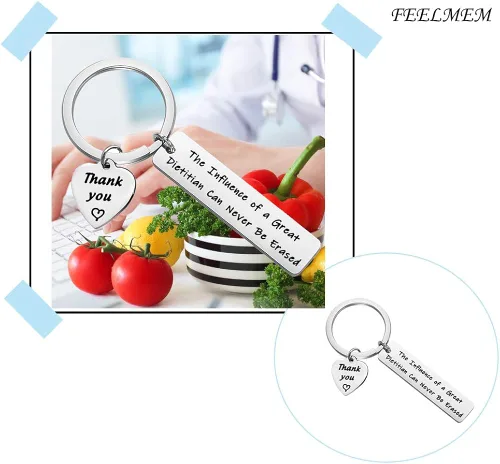 Vista 6 de FEELMEM Dietitian Gift Nutrionist Gift Dietitian Apreciación Llavero