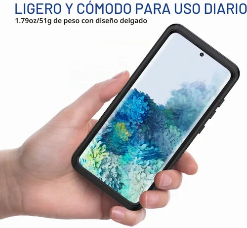 Vista 2 de Lanhiem Funda para Samsung Galaxy S20 (No para Plus o Ultra), IP68 Impermeable a Prueba de Polvo con Protector de Pantalla Integrado, Funda