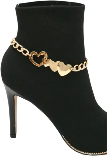 Vista 2 de Joyería de moda occidental para mujer, pulsera de cadena de bota, pulsera de zapatos, tobillera, círculo, abalorios rústicos, Sin gemas.