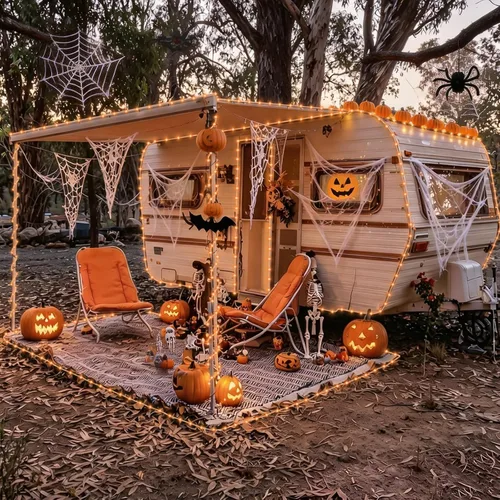 Vista 7 de YEGUO Luces naranjas para Halloween, paquete de 2 cuerdas de 100 luces LED de 33 pies cada uno, 8 modos de luces de hadas en tubo transparente