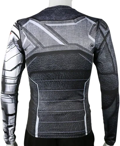 Vista 4 de Rulercosplay Invierno Soldado Camisa de manga larga Camisa deportiva Camisa de ajuste
