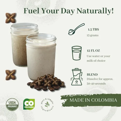 Vista 3 de ANCESTRAL Organics Proteína vegana en polvo, superalimento orgánico certificado por Sacha Inchi, 0.76 onzas de proteína a base de plantas, rico