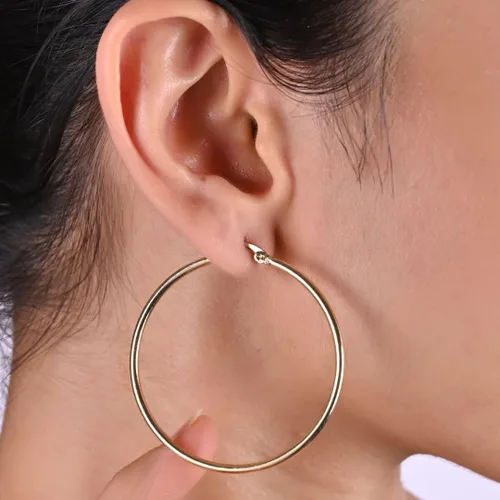 Vista 67 de Gempires - Aretes ligeros y gruesos, delicados y minimalistas, hipoalergénicos, chapados en oro, sin deslustre, diseño clásico, para uso diario