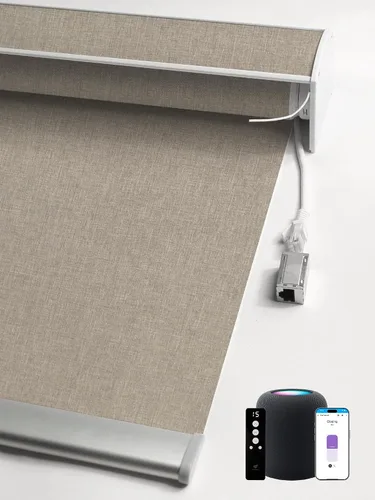 Vista 16 de SmartWings Persianas enrollables con cable duro PoE 100% opacas, muestra de tela
