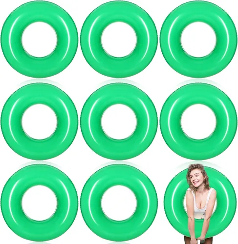 Vista 17 de Gemscream 8 flotadores inflables para piscina, tubo de piscina de 36 Amarillo