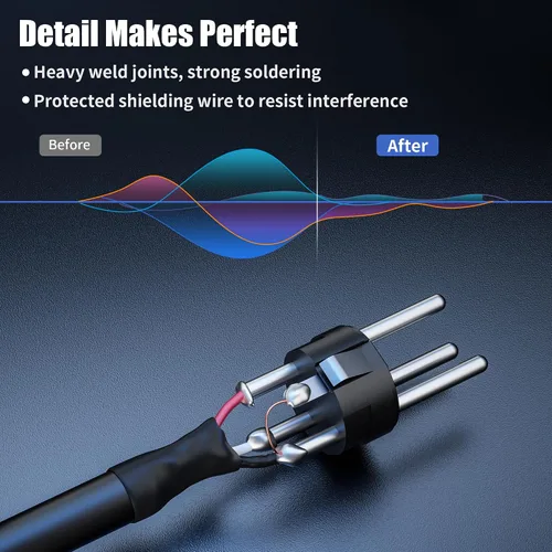 Vista 5 de SMALL-EYE - Cable de conexión XLR macho a macho de 5 pies, paquete de 2 unidades, 3 pines equilibrado Cobre OFC de 22 AWG, audio de bajo ruido