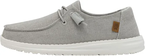 Vista 25 de Hey Dude Wendy Chambray - Zapatos para mujer, mocasines con cordones para mujer, cómodos y ligeros Aurora Blanco 2