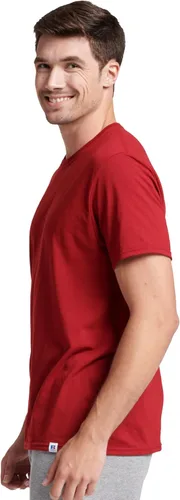 Vista 4 de Russell Athletic Camisetas Dri-Power de manga corta para hombre, absorben la humedad, protección contra olores, UPF 30+, tallas S-4x