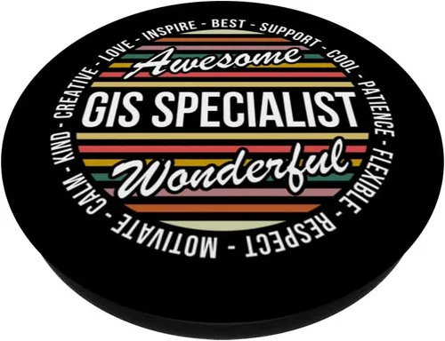 Vista 2 de GIS Specialist Tshirt Funny Appreciation Inspire PopSockets Swappable PopGrip
