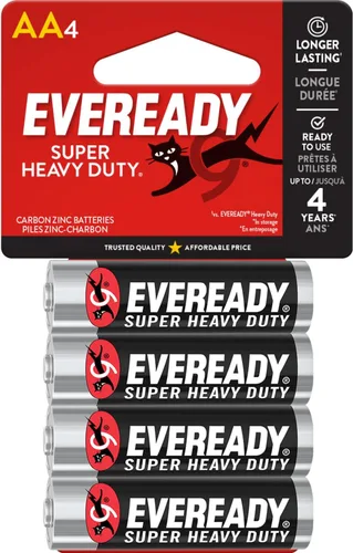 Vista 8 de Eveready Baterías súper resistentes, AA, 4 unidades, 1215SW-4