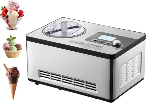 Vista 11 de VEVOR Máquina Automática Vertical de Helados con Compresor Incorporado, 1 Cuarto de Galón Sin Pre-congelación Fabricadora de Gelato y Máquina