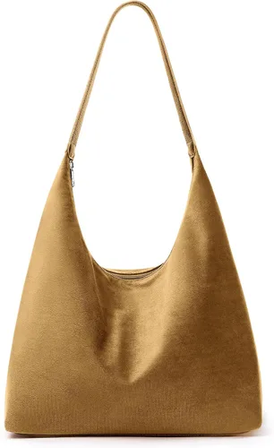 Vista 11 de KALIDI Bolso de Mano Casual de Cuero Vegano Bolso Hobo con Cremallera para Trabajo de Fin de Semana Bolso de Hombro para Viaje de Mujer