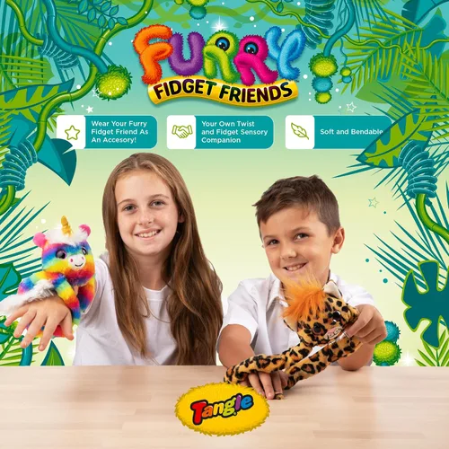 Vista 3 de TANGLE Peludo Fidget Friends (Sabiduría El Leopardo)