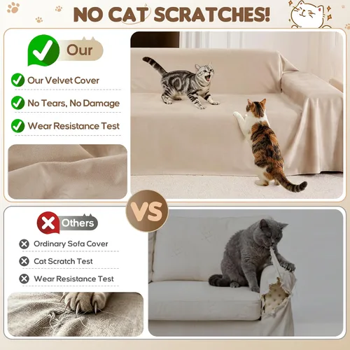 Vista 3 de Funda de sofá modular en forma de L, 2 piezas, ultra suave, impermeable, antideslizante, protector de muebles a prueba de mascotas y niños