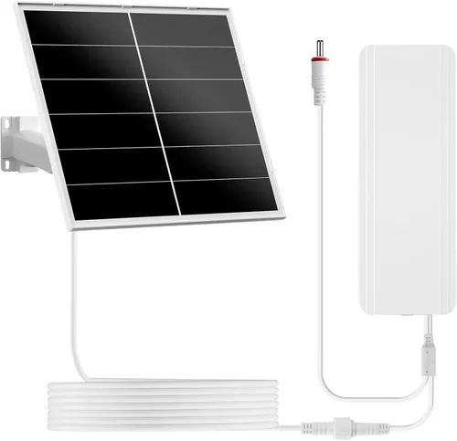 Vista 7 de Panel solar de 7 W compatible con Eufycam, cargador solar USB-C para cámaras de batería de 5 V, impermeable IP66, montaje ajustable de 360°, cable