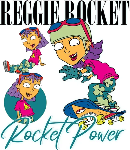 Vista 2 de Nickelodeon Rocket Power Reggie Rocket Extreme - Camiseta de manga corta para hombre y mujer