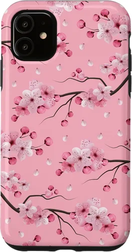 Vista 8 de Japanese Cherry Blossom Floral Flower Pattern Pastel Pink Case for iPhone 17
